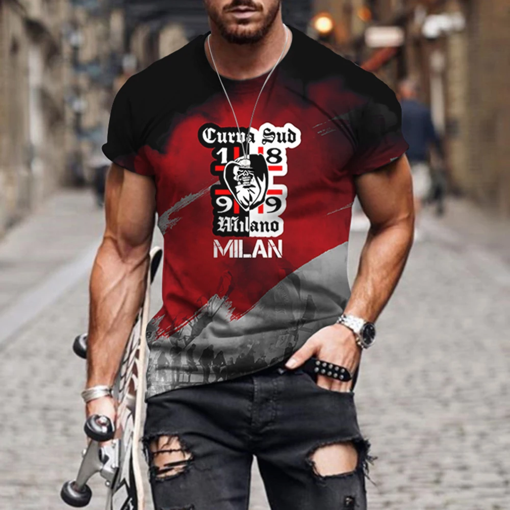 

Men's Clothing Champs Summer Male T-shirt Thin Loose Y2K Short Sleeve Street Style FalinGee Fashion Casual 3D Printed Sweatshirt