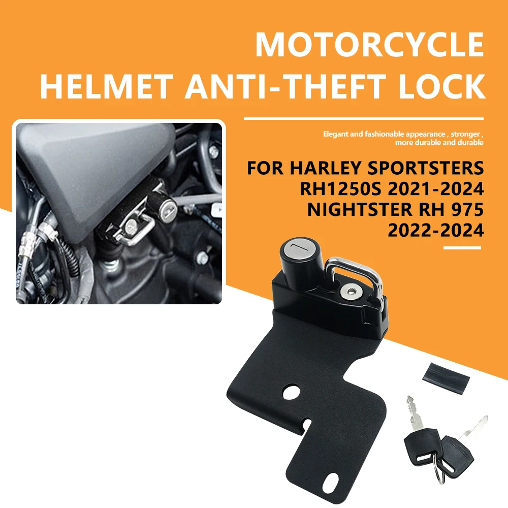 Замок для мотоциклетного шлема Harley Sportsters RH1250S 2021-2024 Nightster RH 975 2022-2024 металлический
