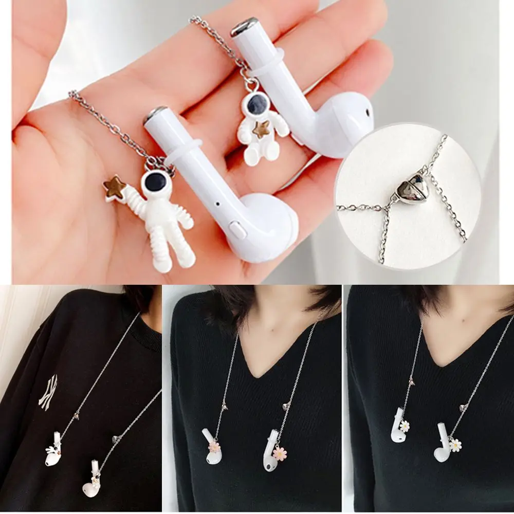 

Earphone For Airpods Daisy Magnetic Attraction Headphone Anti-lost Chain Spaceman Mask Lanyard Astronaut Glasses Chain