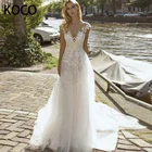 Женское свадебное платье MACDOUGAL, элегантное Тюлевое пляжвечерние платье на бретельках, простое платье невесты с аппликацией, 2022