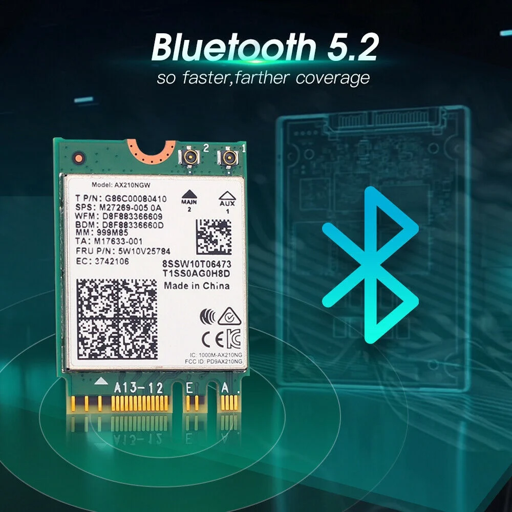 Настольный комплект Wi-Fi 6E для Intel AX210 Bluetooth 5 2 карта 802.11Ax 4 ГГц/5 ГГц AX210NGW 6 адаптер с