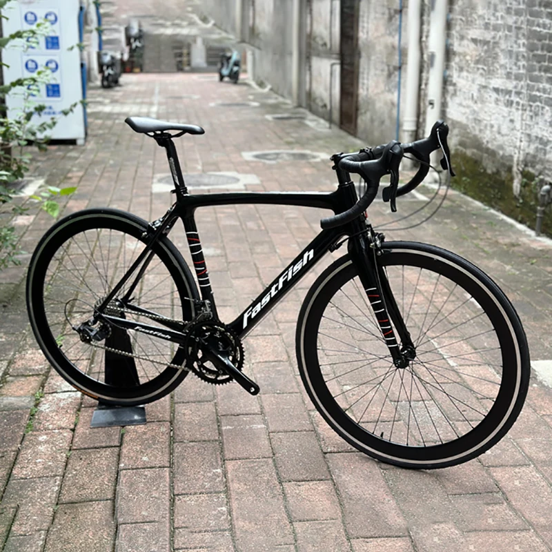 

Road Bike Carbon Fiber 700C Racing 18 Speeds Bicycle Aluminum Alloy Wheel Light-weight Hand Shift