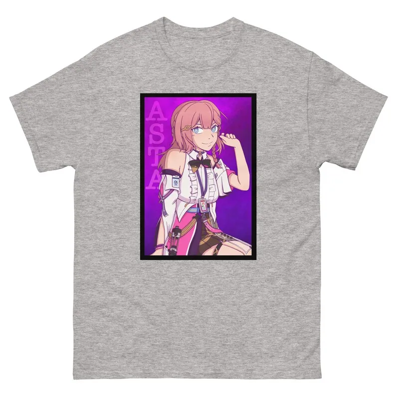 Футболка Asta Honkai со звездами и рейками футболка унисекс в стиле аниме Женская