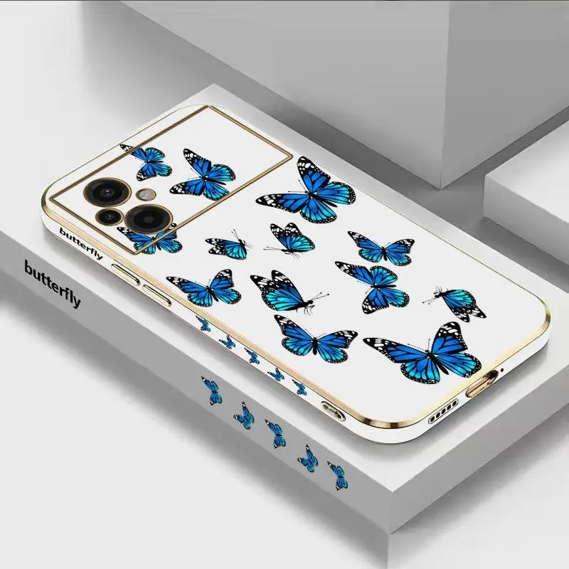 

Роскошный чехол для телефона с рисунком бабочек для Xiaomi Poco M5 M4 Pro F4 X4 GT F4 GT X4F3 X3 M3 X3 NFC X2 X3 Pro C40
