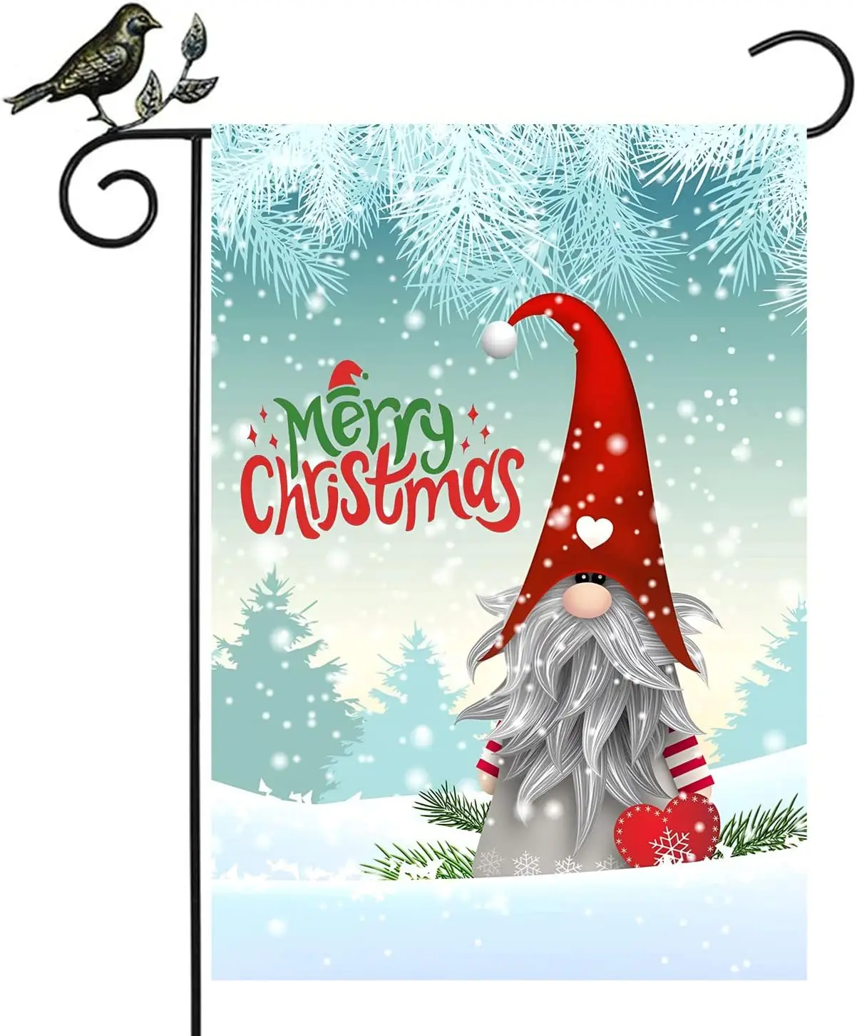 Chrstms Gnome Grden Flg Wnter Flgs 12x18 Двусторонние Merry Snt Yrd Decortons Outdoor Gnomes Bnners Fl