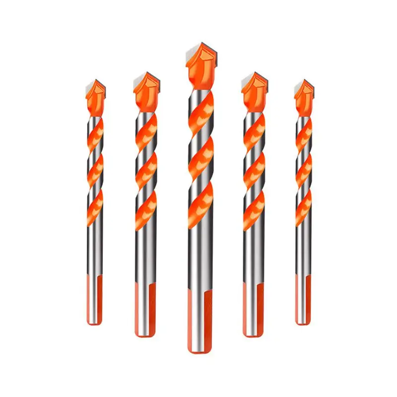 

Multi Purpose Construction Drill Bit Set Carbide Tip For Masonry Tile Wood Metal Drilling