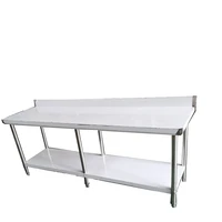 high quality cheap dining table set kitchen high table stainless steel stand manufacture supply