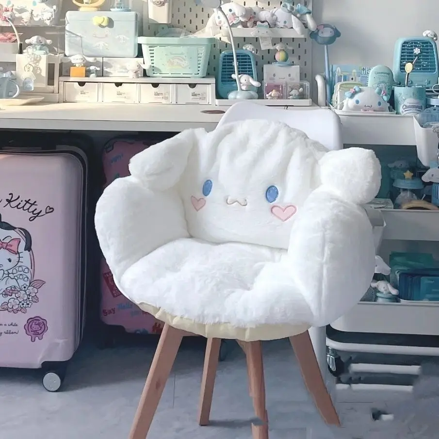 

Sanrio Girls' Heart Cute Cinnamoroll Winter Plush All Around Warm Cushion Cartoon Bench Office Cushion Cushion Birthday Gift
