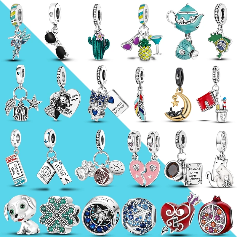 

2022 Hot Sale Dangle Charms 925 Silver Fit Original Pandora Bracelet Jewelry Gift For Children Friends Fashion Pendant Charm