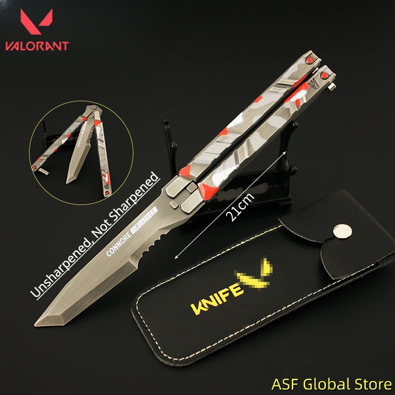 

Новый стиль, Valorant, оружие 21 см, Recon, красный камуфляж, нож-бабочка, металлическое неточенное оружие, модель, подарки, игрушки для мальчиков