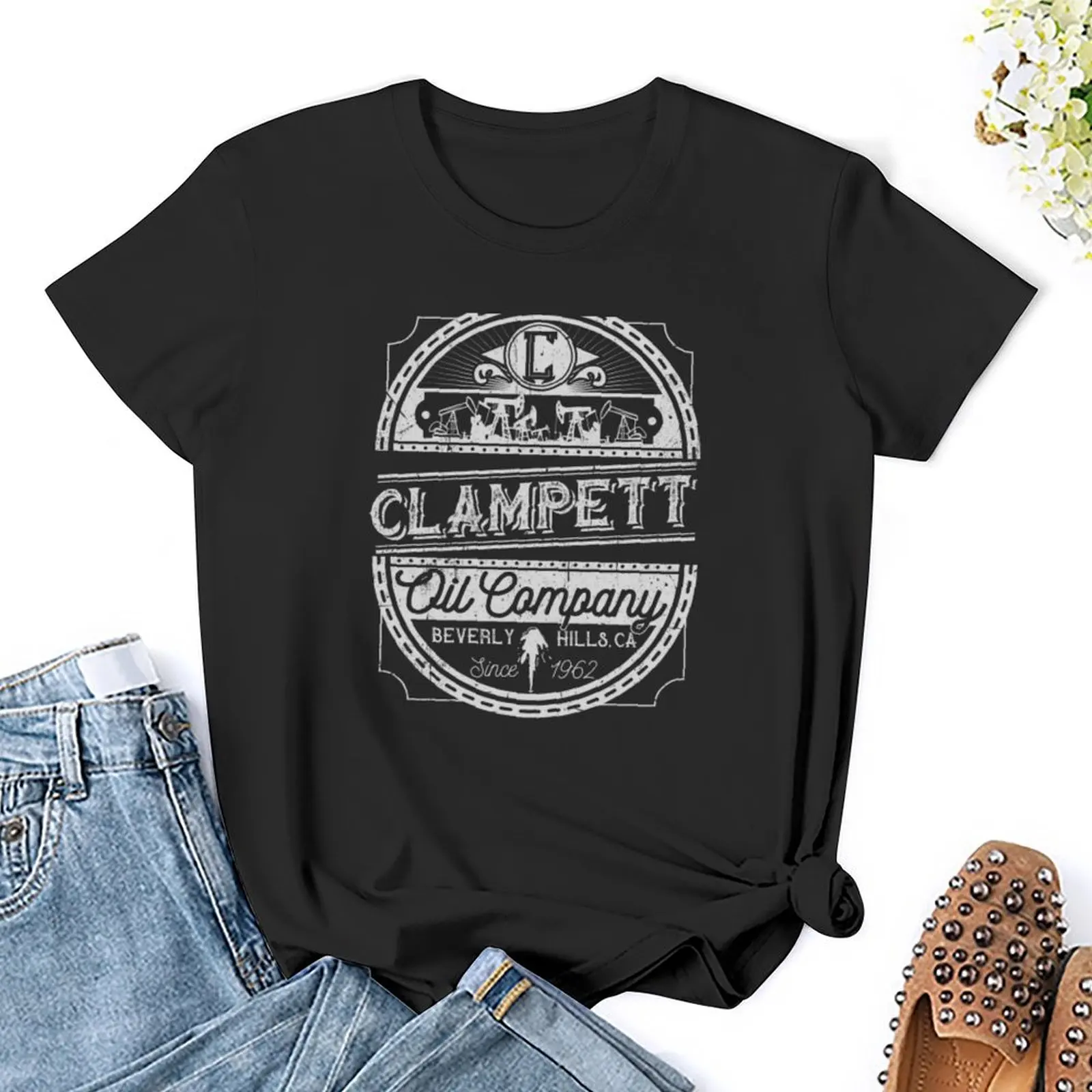 Футболка Clampett Oil Co женские футболки с графическим рисунком женская футболка