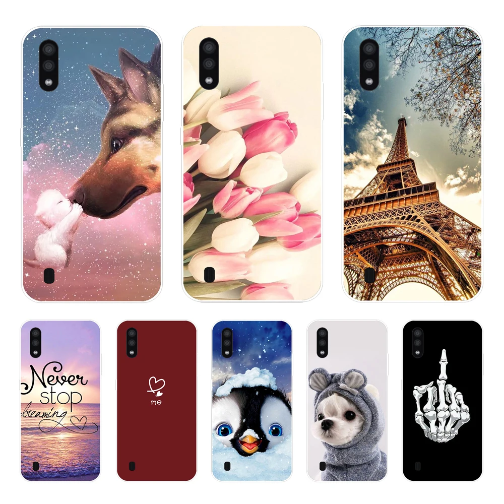 Soft TPU Case For Samsung Galaxy M10 M 10 Cute Animal Patterned back mobile phone covers shells bags Protective cases coque capa |