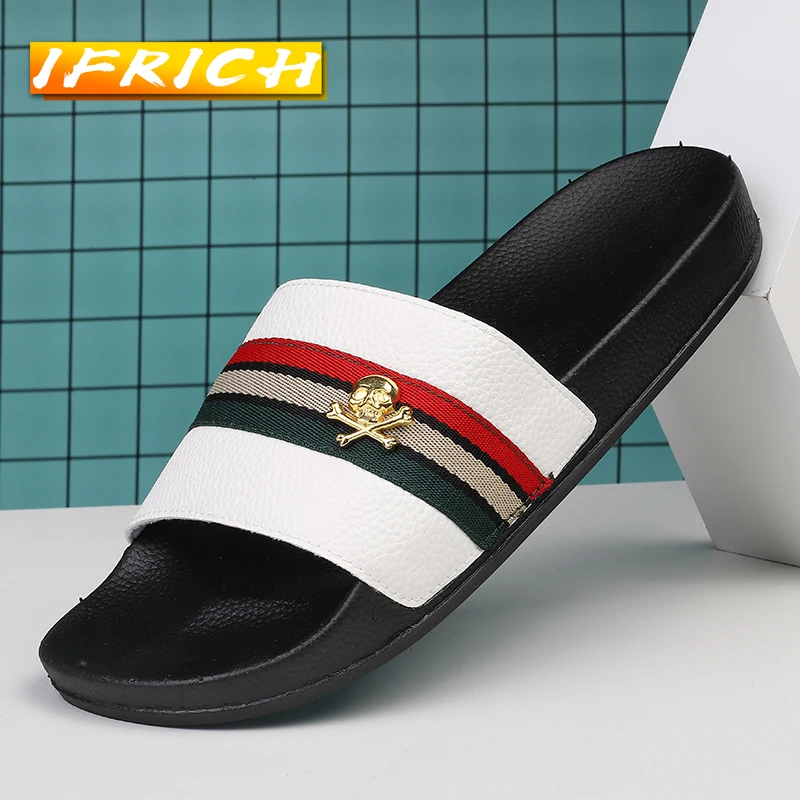 

Popular Indoor Slippers Men Good Quality House Shoes Mens Brand Fashion Casual Slippers Man Comfortable Mens Slides Shoe