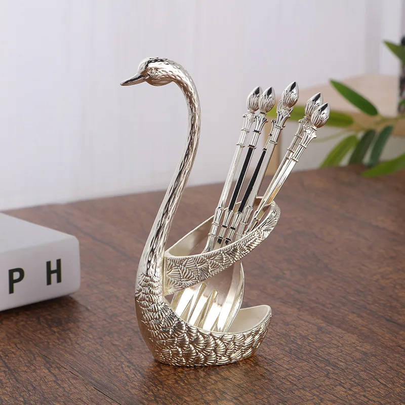 

Creative Spoon Tabletop Storage Rack Swan Spoon Holder