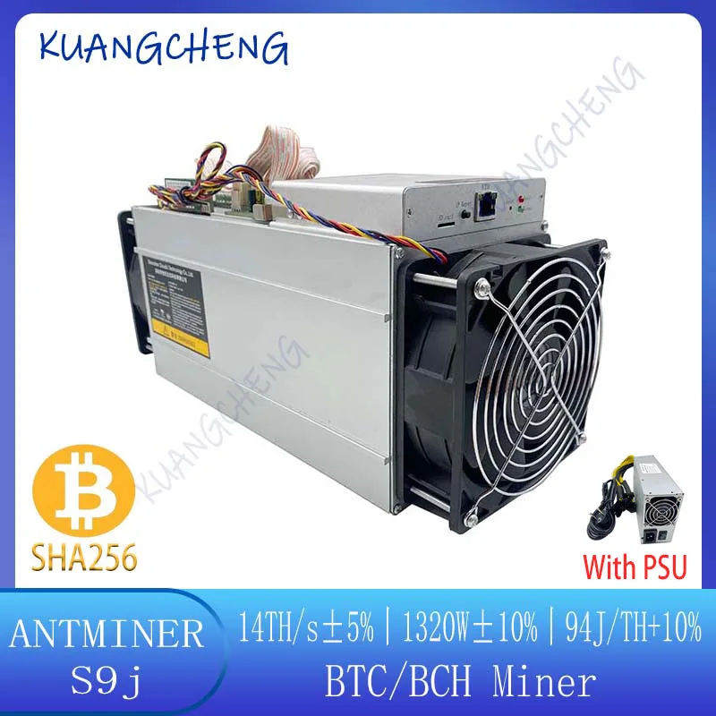 

Renovation BITMAIN Antminer S9 14T sha256 asic miner BTC BCH mining with PSU More economical than S19 T19 A1240 M30S M20S T3 A1