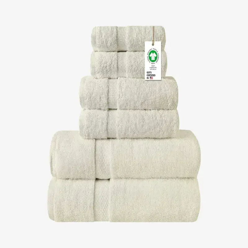 Set 6 Piece, 1 Bath Sheet, 1 Bath Towel, 2 Hand Towel, 2
