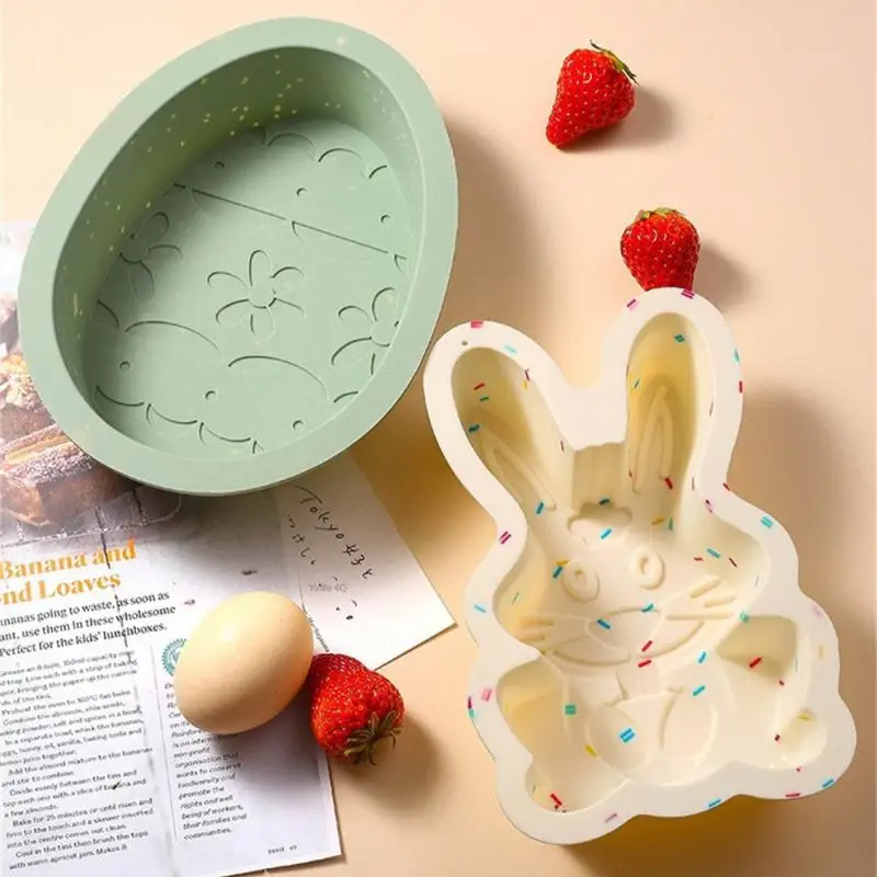 

Kitchen Silicone Cake Mold Easter Dinosaur Egg Bunny Cake Pan Cartoon Baking Mold Tools Home Crafting Food Cake Mold Supplies
