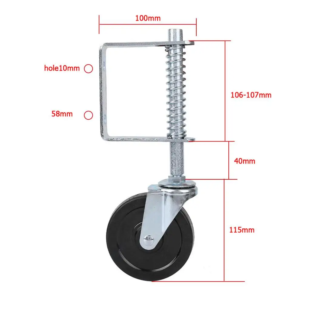 

Gate Wheel Loaded Caster Spring Wheel Metal Structure Load-bearing Cabinet