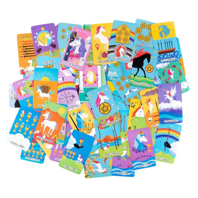 Радужная лошадь Таро загадочная Дека гадания искусственная карточная игра