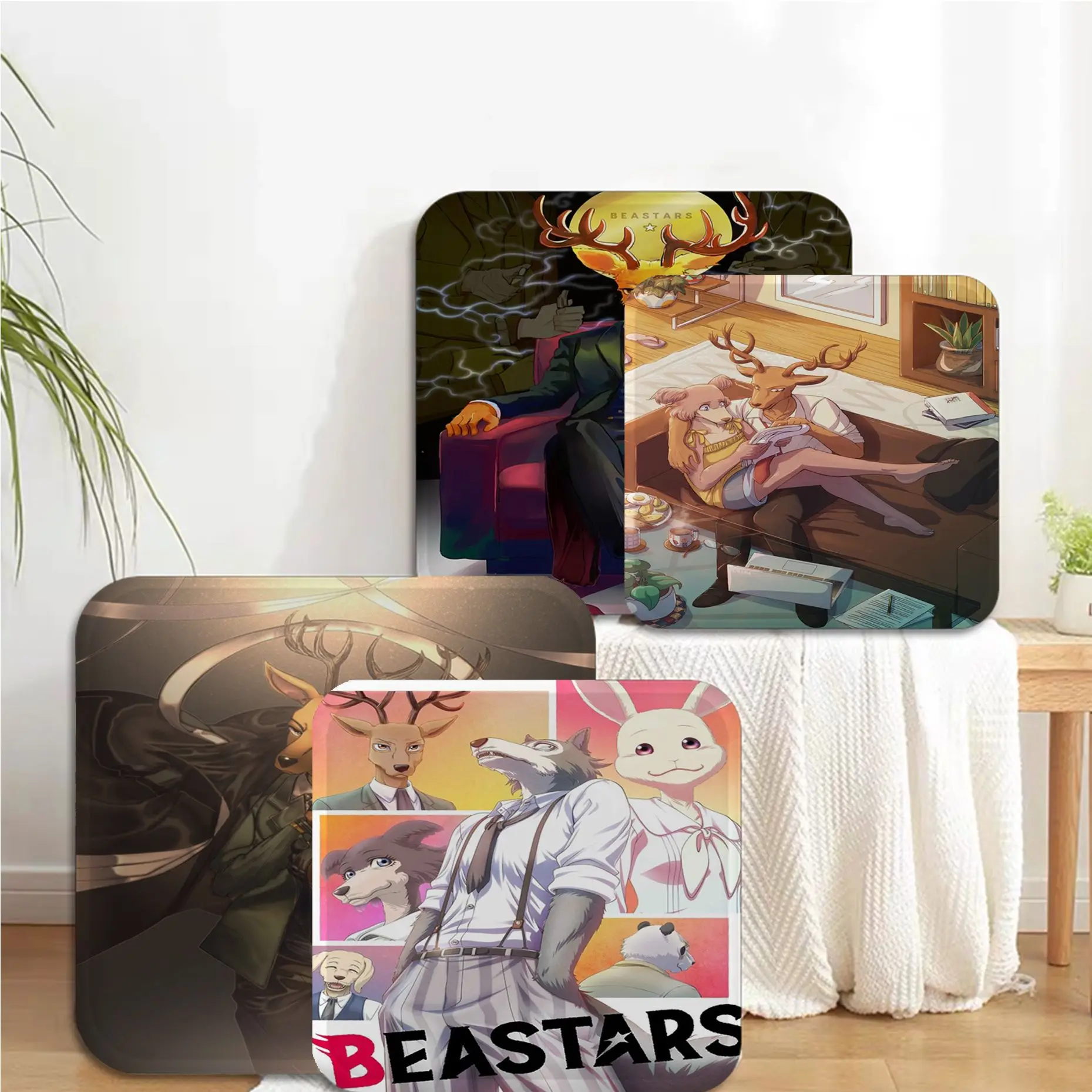 

Japanese Anime Beastars Simplicity Multi-Color Seat Cushion Office Dining Stool Pad Sponge Sofa Mat Non-Slip Cushion Pads