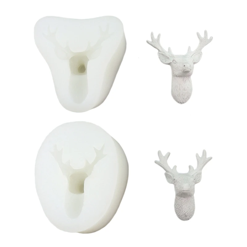 

3D Elk Sika Deer Silicone Mold Candy Fondant Soap Chocolate Cake Mould DIY Mousse Jelly Molds Cupcake Decor Baking