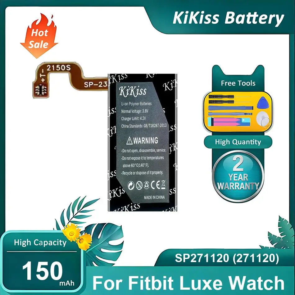Фото Аккумулятор KiKiss для часов Fitbit Luxe, SP271120 (271120), 150 мАч №1