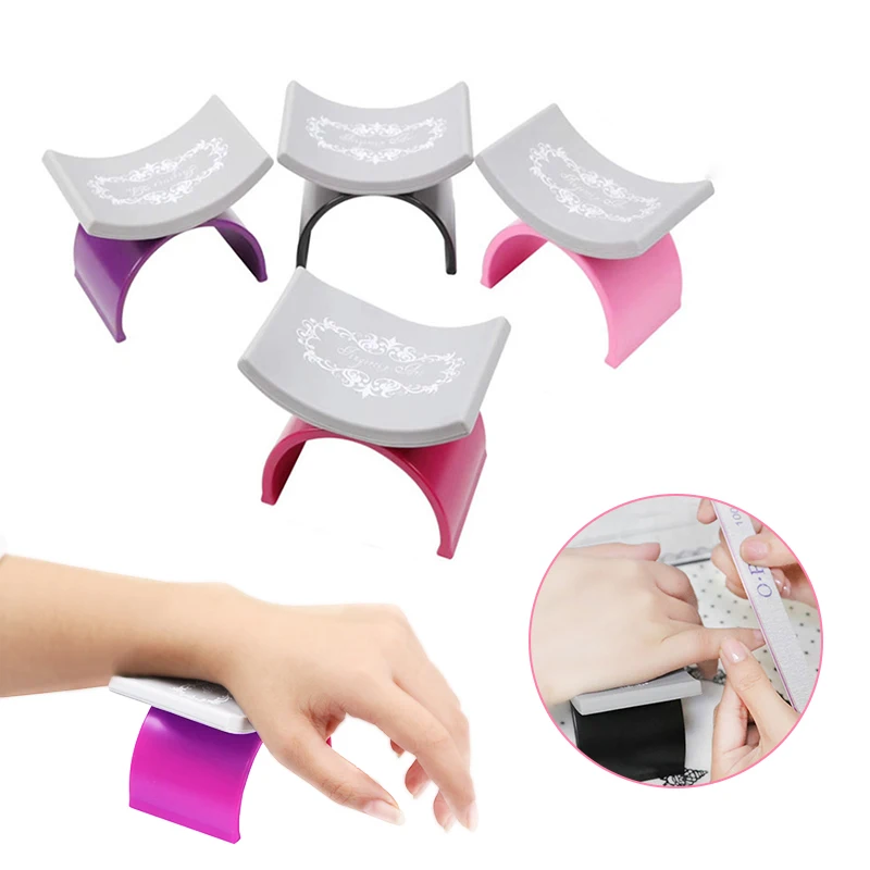 

1PC Nail Hand Rest U Shape Cushion Silicone Hand Pillow Nail Art Pillow Removable Manicure Tools For Nail Salon 4 Colors Option