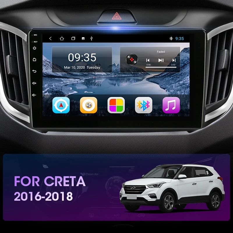 Автомагнитола JMCQ мультимедийный видеоплеер с GPS-навигацией для hyundai Creta ix25 2016-2018 |