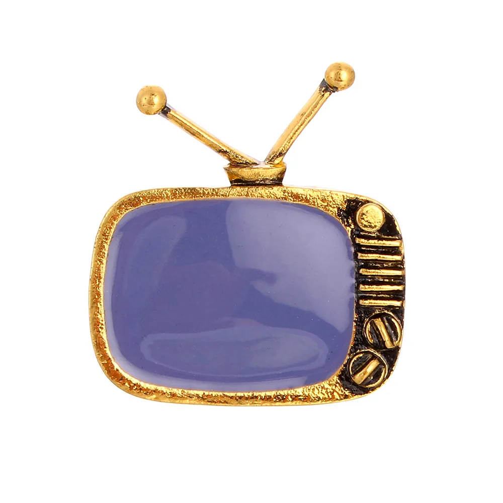 

Television Creative Brooch Premium Handmade Enamel Lapel Pin Brooch Badge Vintage Jewelry For Clothes Hat Backpacks Accessories