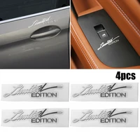 4pcs silver limited edition logo badge badge metal sticker decal car accessories decorate your car charming luxury vivid