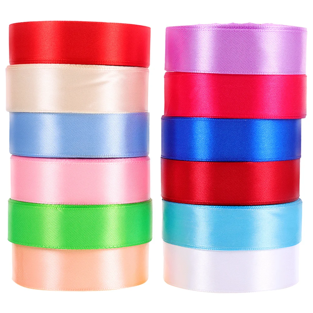 

12 Rolls of Present Box Wrap Ribbons Cake Box Packing Ribbons Flower Wrapping Ribbons DIY Ribbons