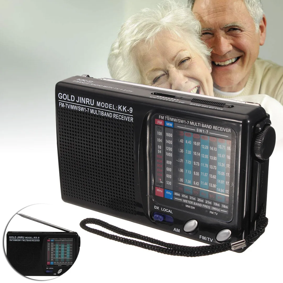 

1pc Portable Full Band Radio Professional World Band Radio Receiver Supports DSP AM/FM/MW/SW Stereo Mayitr