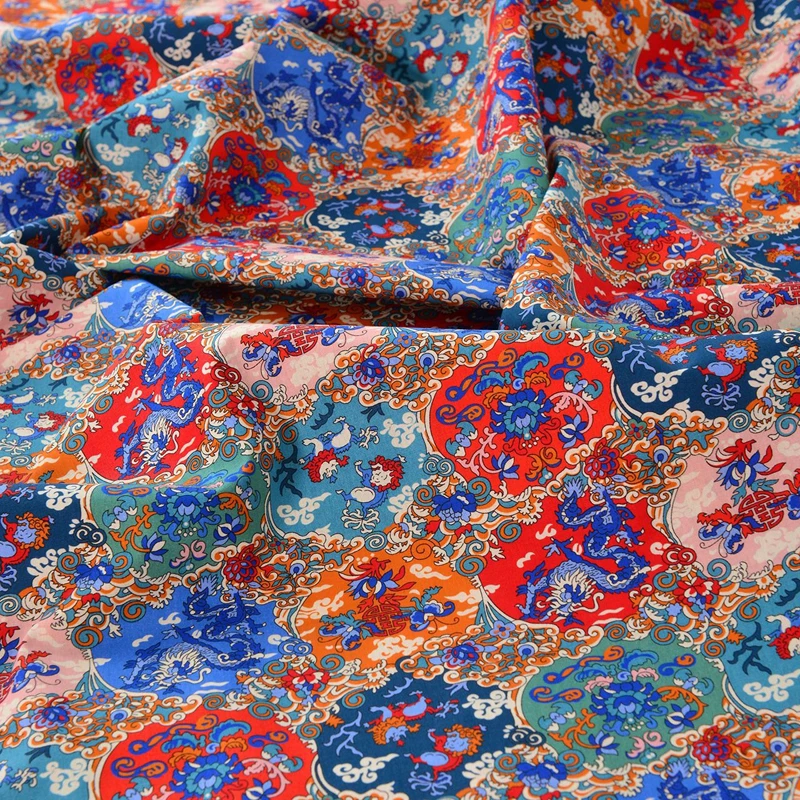 bawełniana tkanina popelinowa do szycia ręcznie robiona odzież DIY sukienka szelki koszula udekoruj druk cyfrowy obrotowa