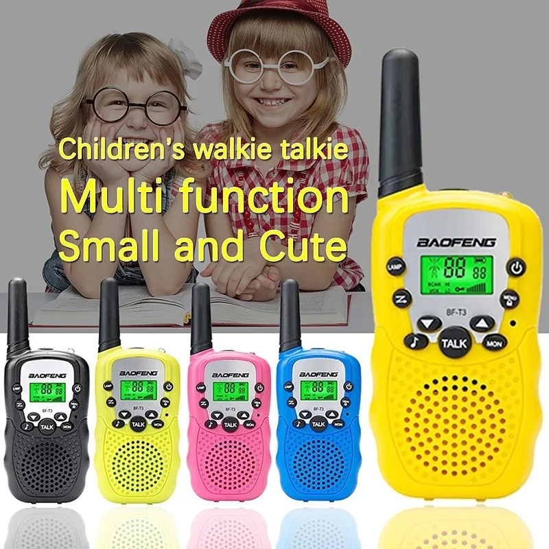 2PCS Baofeng BF T3 Portable Walkie Talkie Two-way Radio 22 CH 3-10KM Talk Range Interphone For Kids Adults Outdoor Adventure