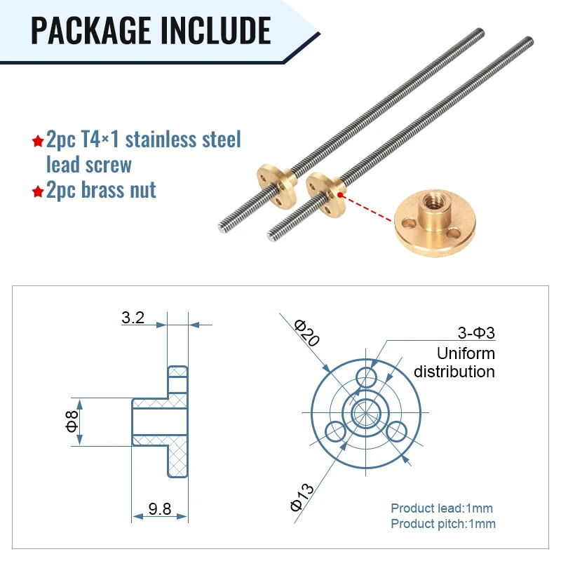 

1/2 шт., миниатюрный маленький винтовой принтер T4 * 1/2 T3.5X2.4/0,61, нержавеющая сталь с гайкой и диаметром 4 мм, свинец 1/2 мм 100 200 250 500 800 700