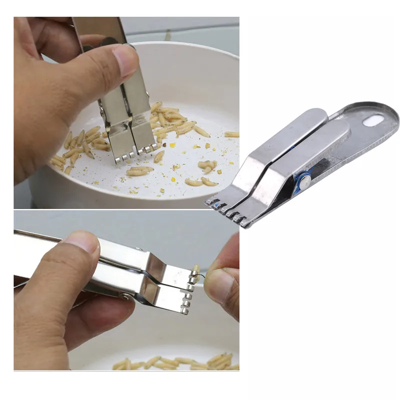 

Мини-приманка для рыбалки дождевой черви, живые личинки, приманка из нержавеющей стали, рыболовные инструменты, снасти, рыболовное снаряжен...