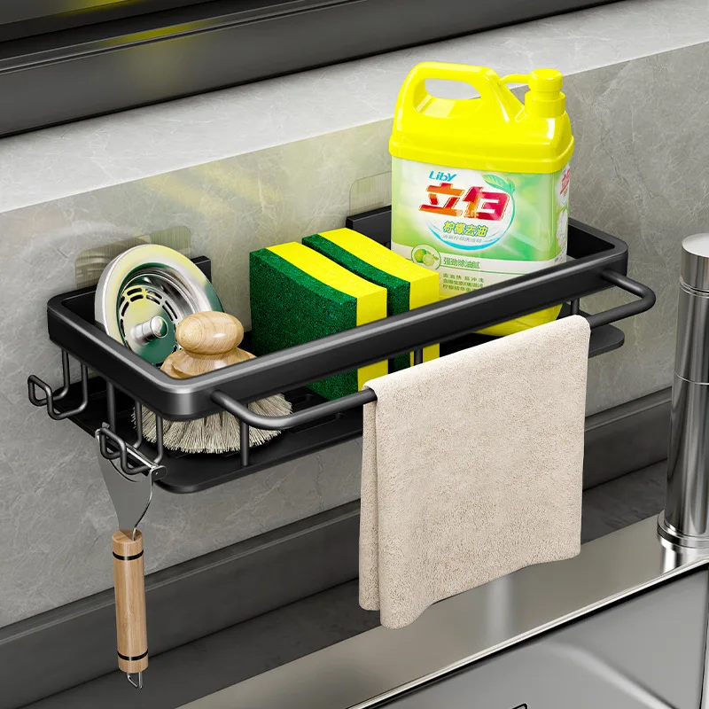 

kitchen storage rack storage rack household seasoning rack sink sponge drainage basket wall mounted sink artifact