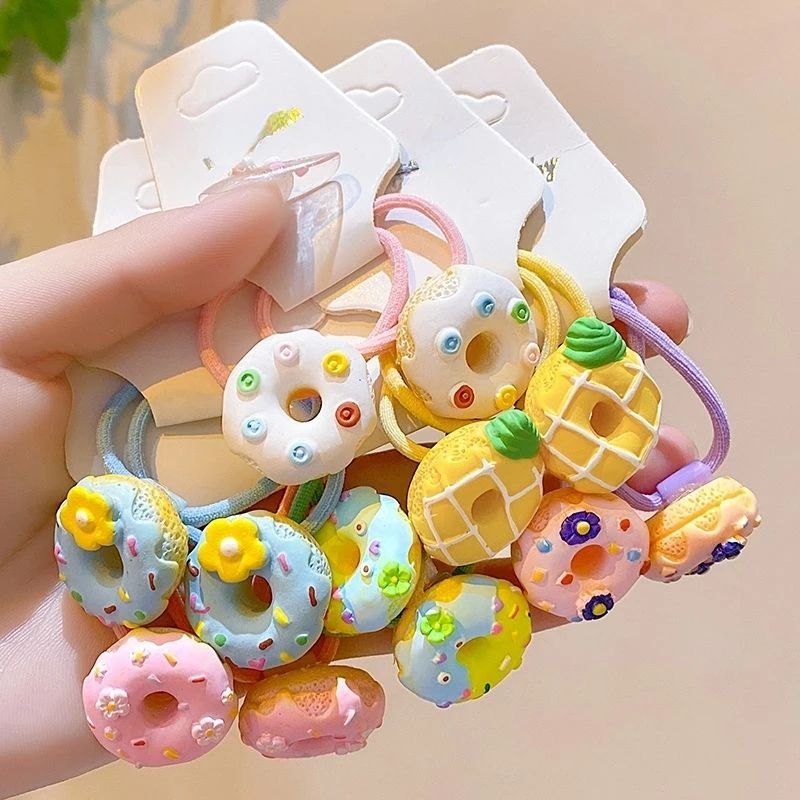 

Exquisite Life Head Rope Donut Style Children's Hair Hoop Rubber Band Does Not Hurt Hair Rope Girl Hair Ornament Cute Baby 03/23