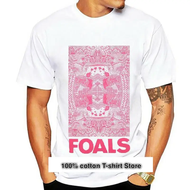 

Foals-Camiseta blanca с орнаментом для взрослых, официальная камера Harajuku, Джон фитиль, цвет красный, nueva