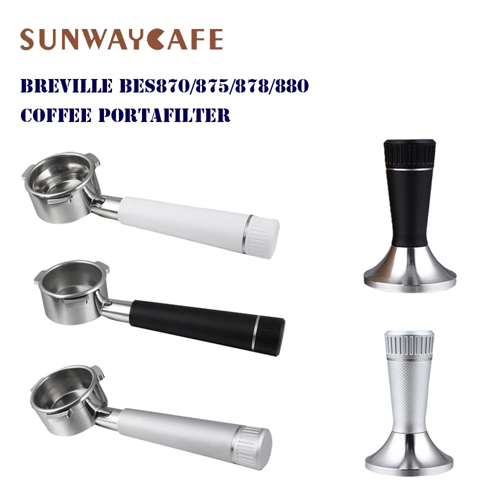 

54mm Coffee Bottomless Portafilter for Breville 870/875/878/880 Filter Basket Replacement Espresso Machine Accessory Coffee Tool