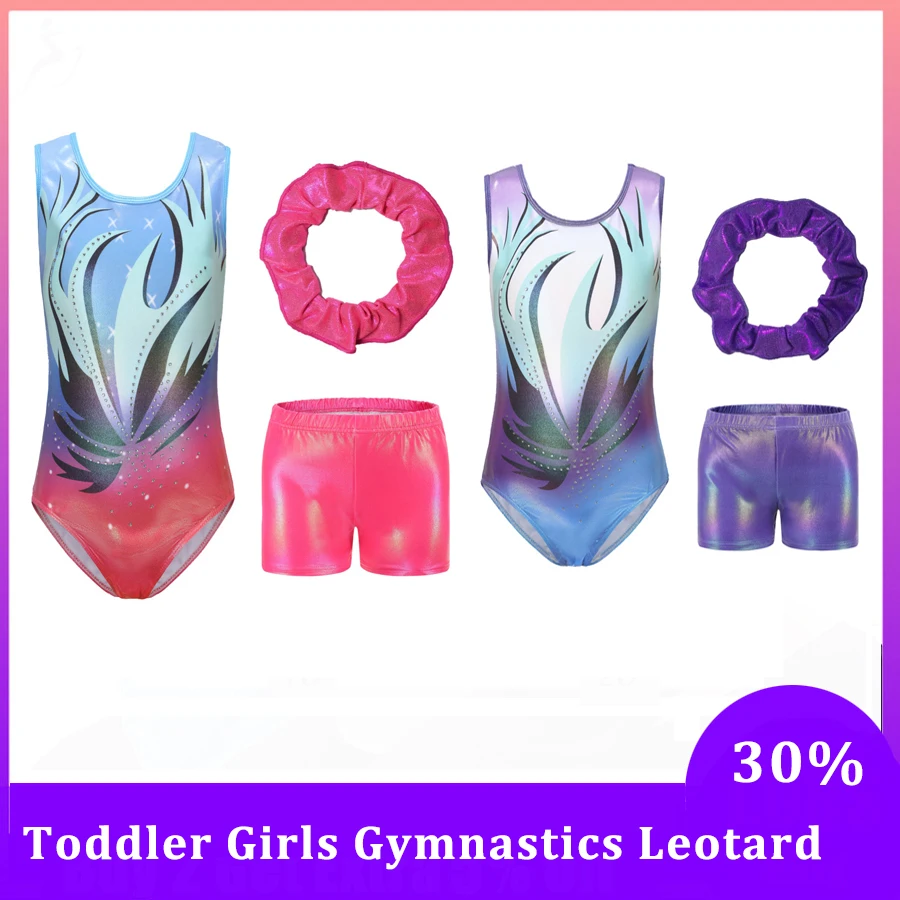 

Ballet Dress Gymnastics Leotards Girls Sleeveless Ballet Dancewear Bodysuit Child Dance Leotards Ballerina Shorts With Headwear