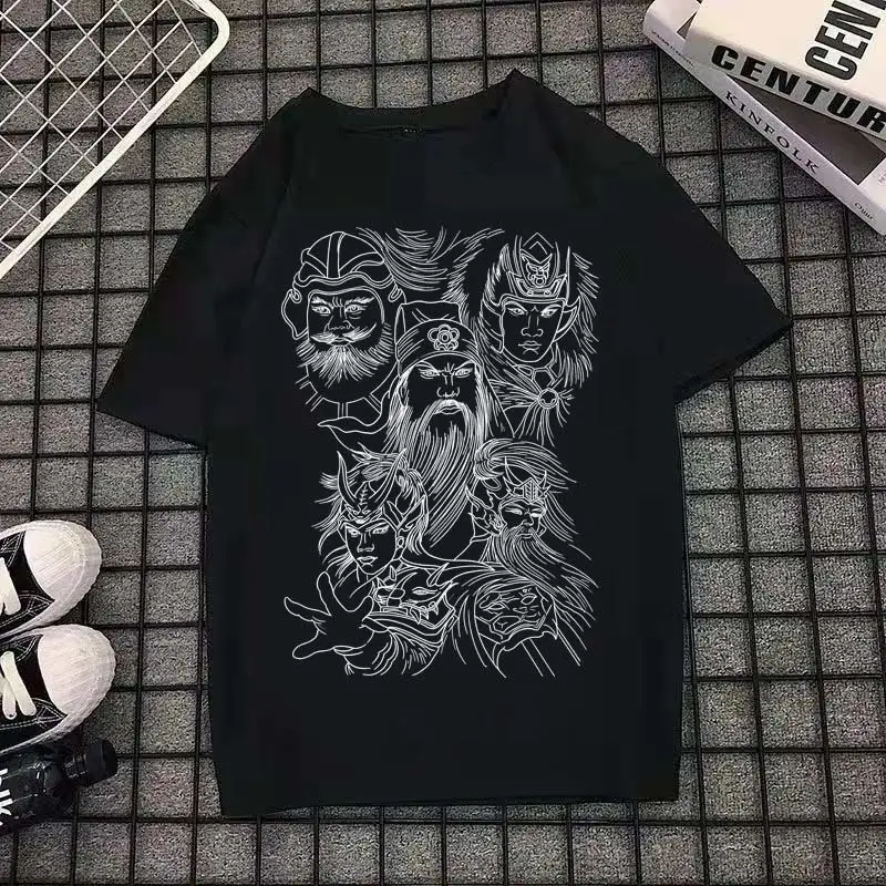 

Spirit of the new guy black tattoo top men's clothing han edition trend short sleeve T-shirt in summer