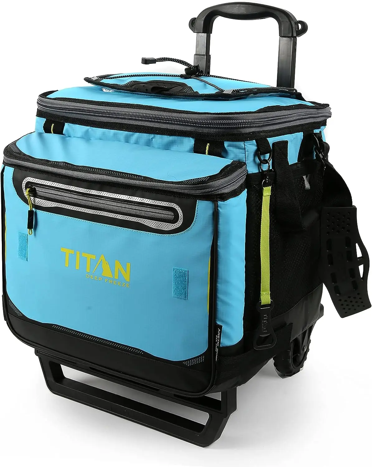 

Deep Freeze Wheeled Cooler - 60 Can Rolling Cooler - Blue Lagoon - Cooler with Deep Freeze Insulation and Detachable All-Terrain