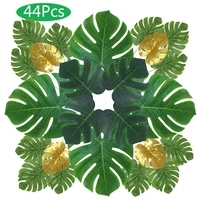 1pcs artificial green turtle leaf tropical palm tree leaves for hawaiian luau baby shower wedding birthday party diy decorations