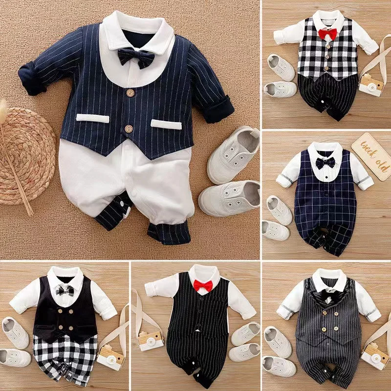 

Детский хлопковый комбинезон с длинным рукавом, на осень/зиму