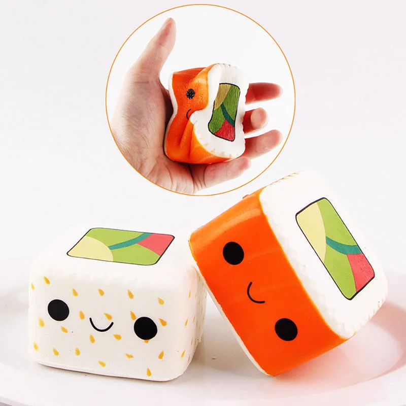

Simulation Sushi Anti Stress Squeeze Toys Soft Scent Bread Toys Simulation Sushi Model Pendant PU Slow Rebound Decompression Toy