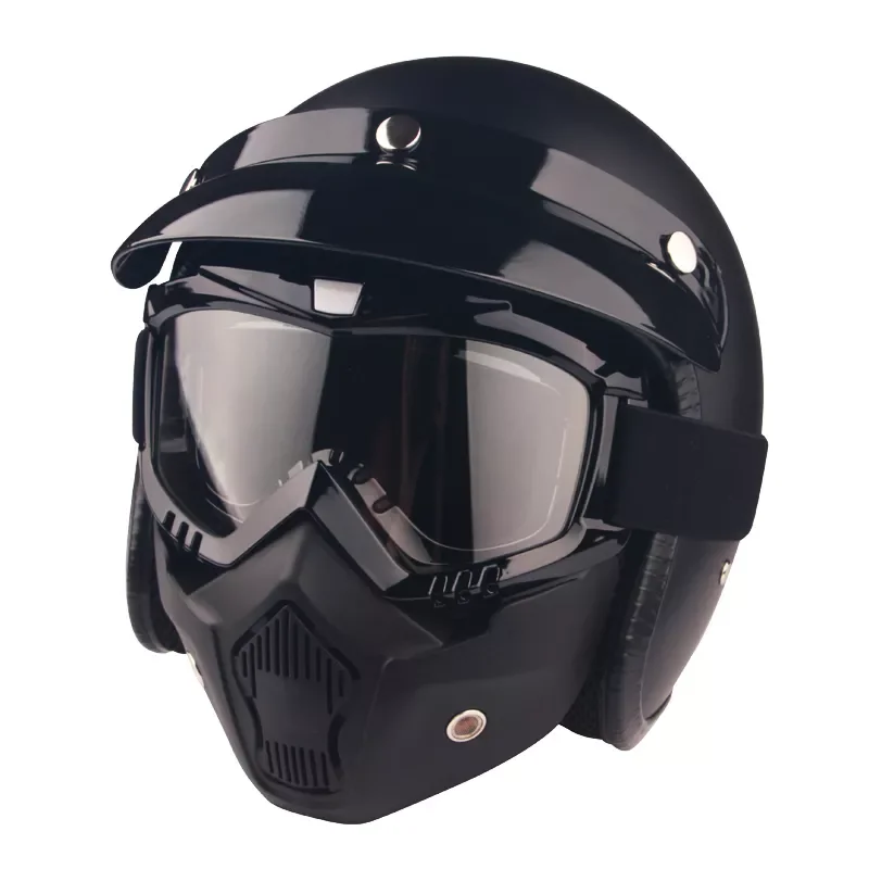 

Professional Retro Motorcycle helmet Goggle Mask e mask open face helmet cross helmet goggle Moto Casque Casco Capacete