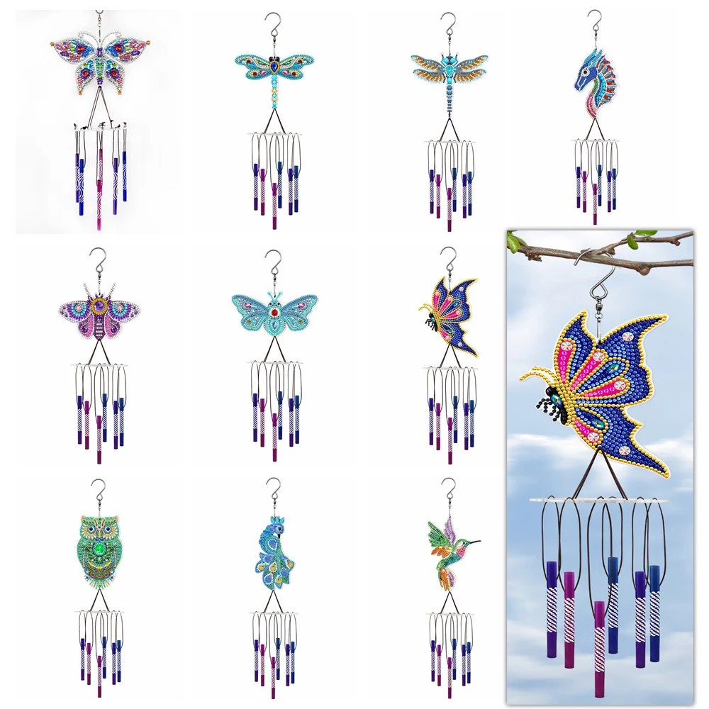 

Новая картина из страз 5D "сделай сам", подвеска в виде колокольчика ветра, искусство, бриллиантовая мозаика, Ловец Солнца, украшение для дома