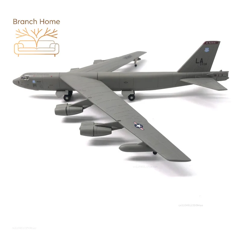 Фото Модель бомбардировщика B-52 США в масштабе 1:200 с подставкой, коллекционный подарок, миниатюрная модель самолета B52 из сплава, украшение для дома №5