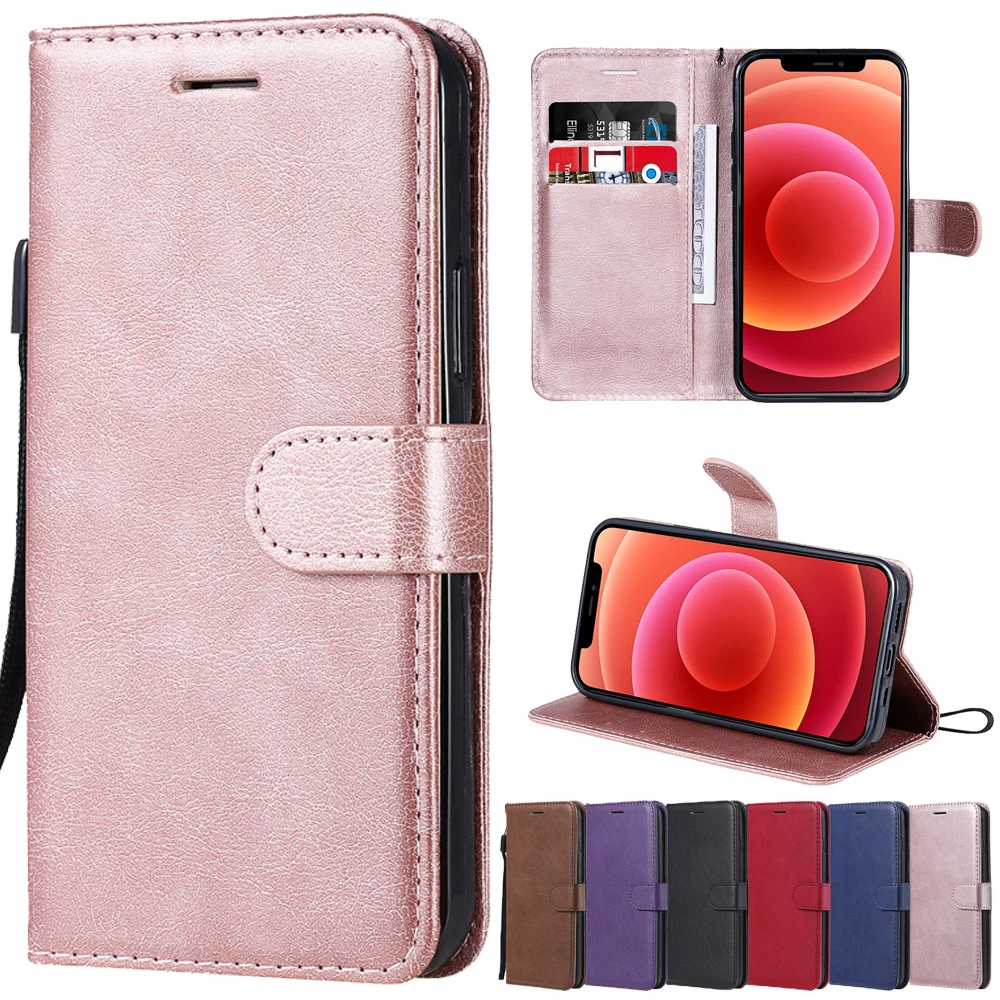 

Luxury PU Wallet Case For iPhone Apple 13 12 Mini 11 Pro Xs Max XR X 8 7 6 6S Plus 5 5S SE 2020 Classic Flip Protect Phone Cover